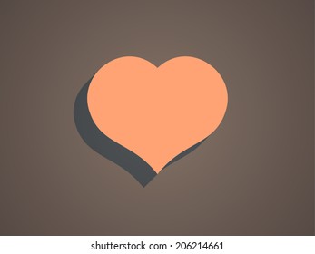 Icono plano del corazón