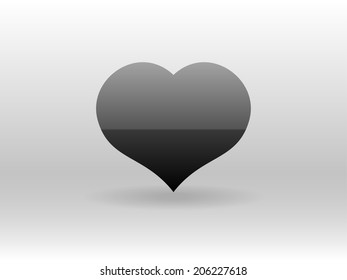 Flat icon of heart