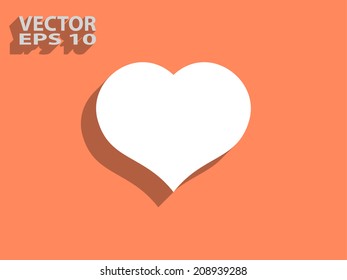 Flat icon of heart