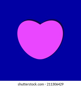 Flat icon of heart