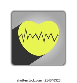 Flat icon of heart