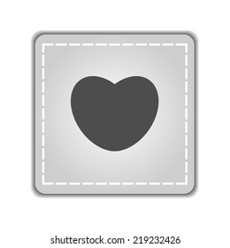 Flat icon of heart