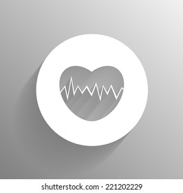 Flat icon of heart