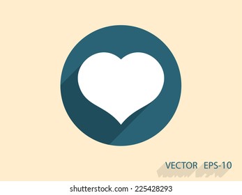 Flat icon of heart