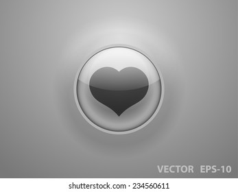 Flat icon of heart