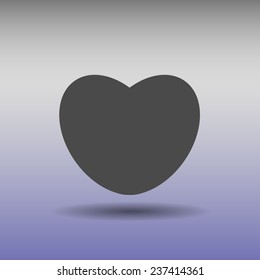 Flat icon of heart