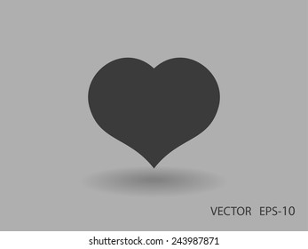 Flat icon of heart