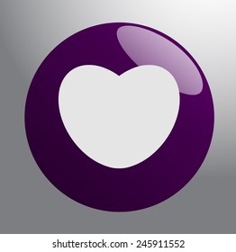 Flat icon of heart