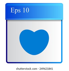 Flat icon of heart