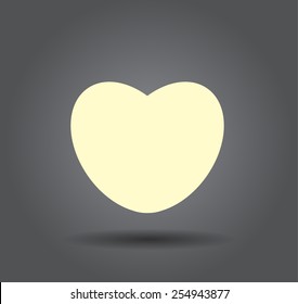 Flat icon of heart