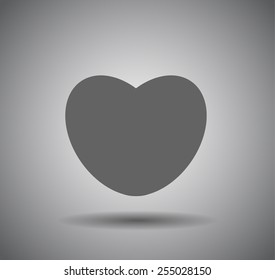 Flat icon of heart