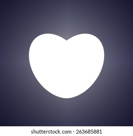 Flat icon of heart