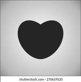 Flat icon of heart