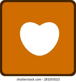 Flat icon of heart