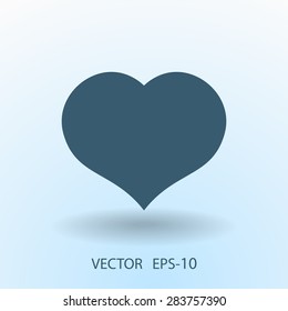 Flat icon of heart