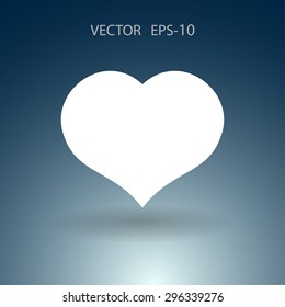 Flat icon of heart