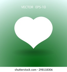 Icono plano del corazón