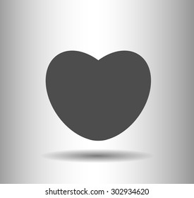 Flat icon of heart