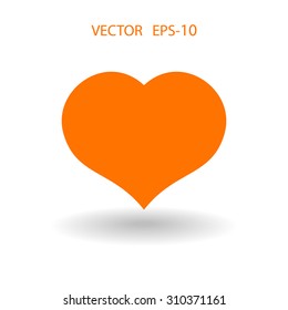 Flat icon of heart