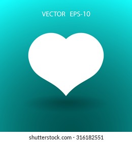 Icono plano del corazón