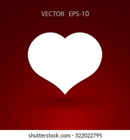 Flat icon of heart
