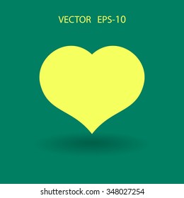 Flat icon of heart