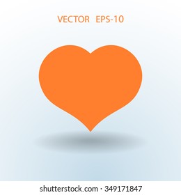 Icono plano del corazón