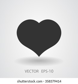 Flat icon of heart