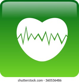 Flat icon of heart