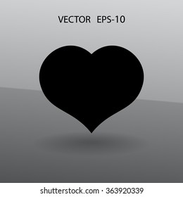 Icono plano del corazón