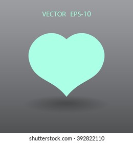 Flat icon of heart