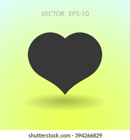 Icono plano del corazón