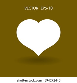 Flat icon of heart