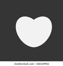 Flat icon of heart
