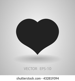 Flat icon of heart