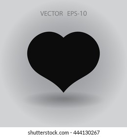 Flat icon of heart