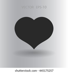 Icono plano del corazón