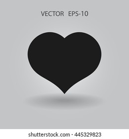 Flat icon of heart