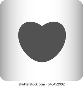 Flat icon of heart