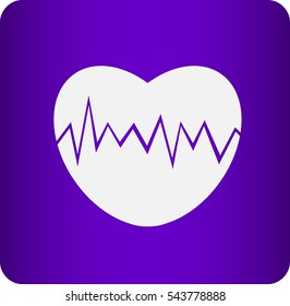 Flat icon of heart