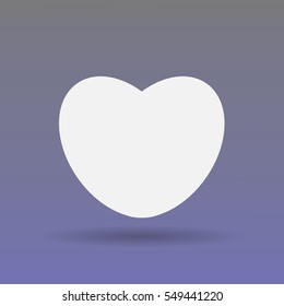 Flat icon of heart