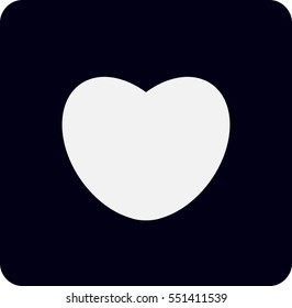 Flat icon of heart