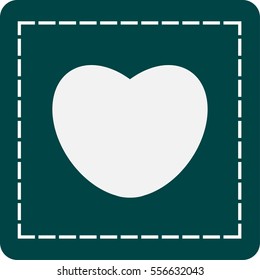 Flat icon of heart