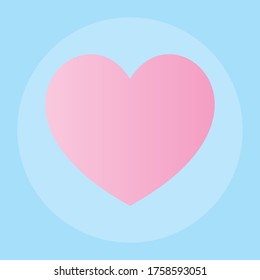 Flat icon of heart. Flat design icon for apps and websites.