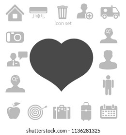 Flat icon of heart. vector illustration