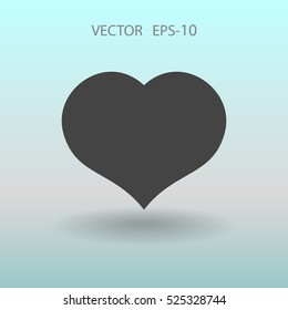 Flat icon of heart. vector illustration