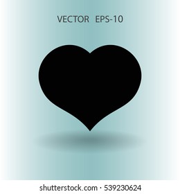 Flat icon of heart. vector illustration