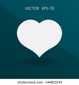 Flat icon of heart. vector illustration