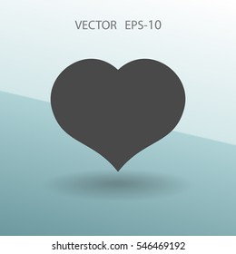 Flat icon of heart. vector illustration