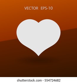 Flat icon of heart. vector illustration